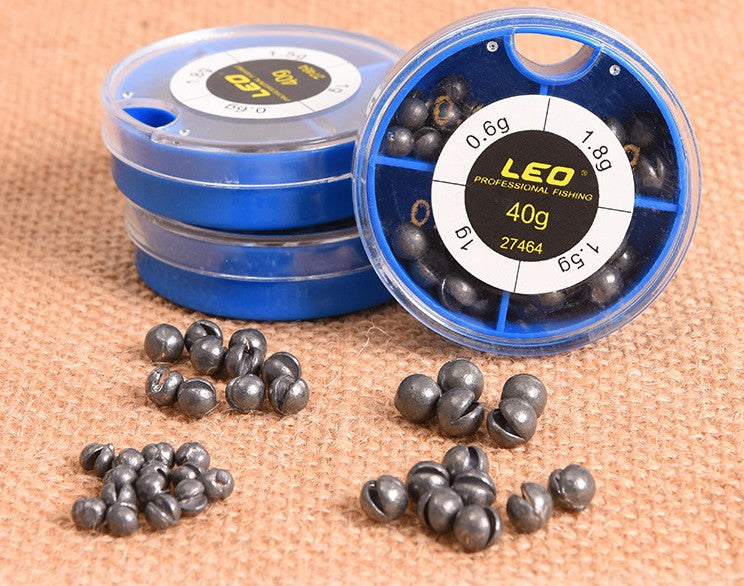 LEO Mini Round Fishing Lead Weights Set - 4 Sizes (0.6g, 1g, 1.5g, 1.8g)
