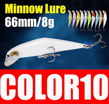 Bass Wobblers Trout Fishing Lure - 66mm/8g Minnow Hard Baits