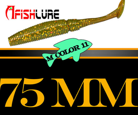 6pcs T Tail Soft Worm Fishing Lures - 3.2g 75mm Paddle Tail for Bass Fishing