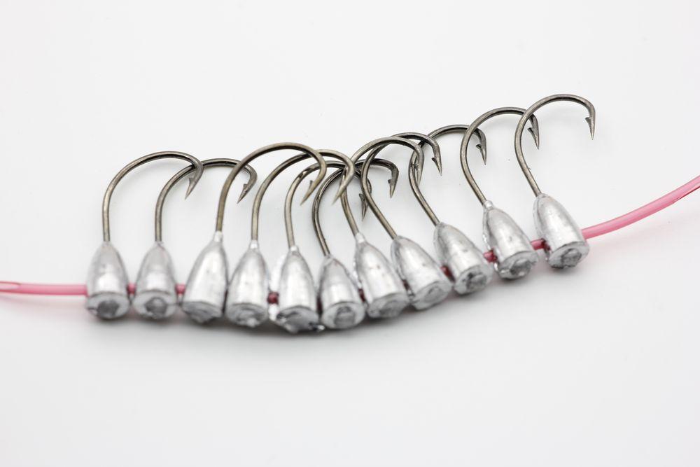 10pcs/bag Overturned Hook Lead Fishing Hooks - Premium Quality for Anglers