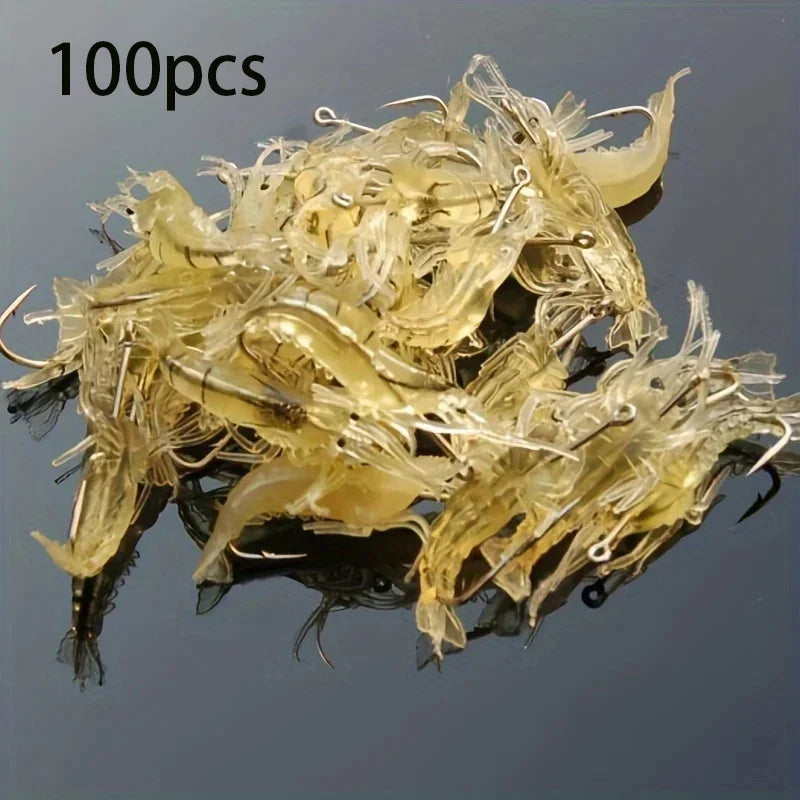Luminous Shrimp Lures - Soft Fishing Bait Set (5/10/20pcs) for Freshwater and Saltwater