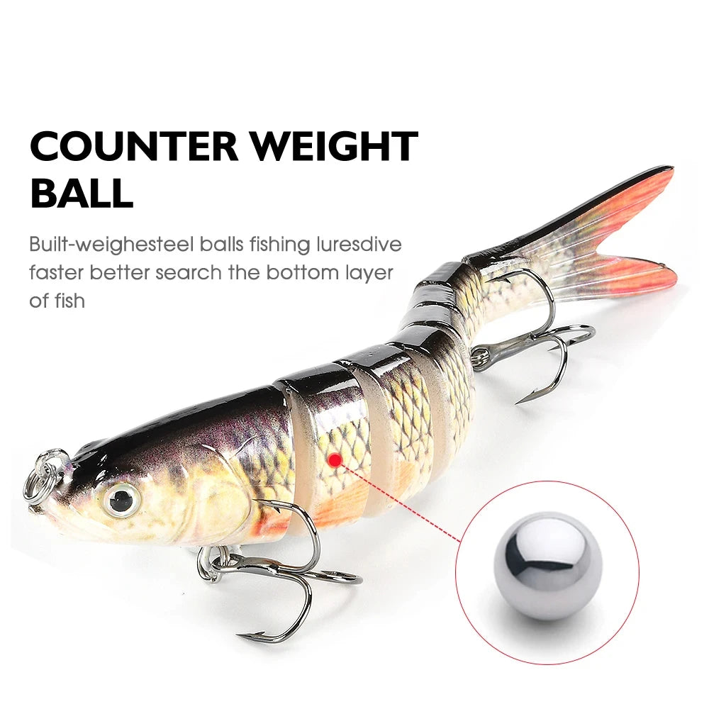 Multi Jointed Swimbait Fishing Lure – Bionic Slow Sinking Crank Bait for Freshwater & Saltwater