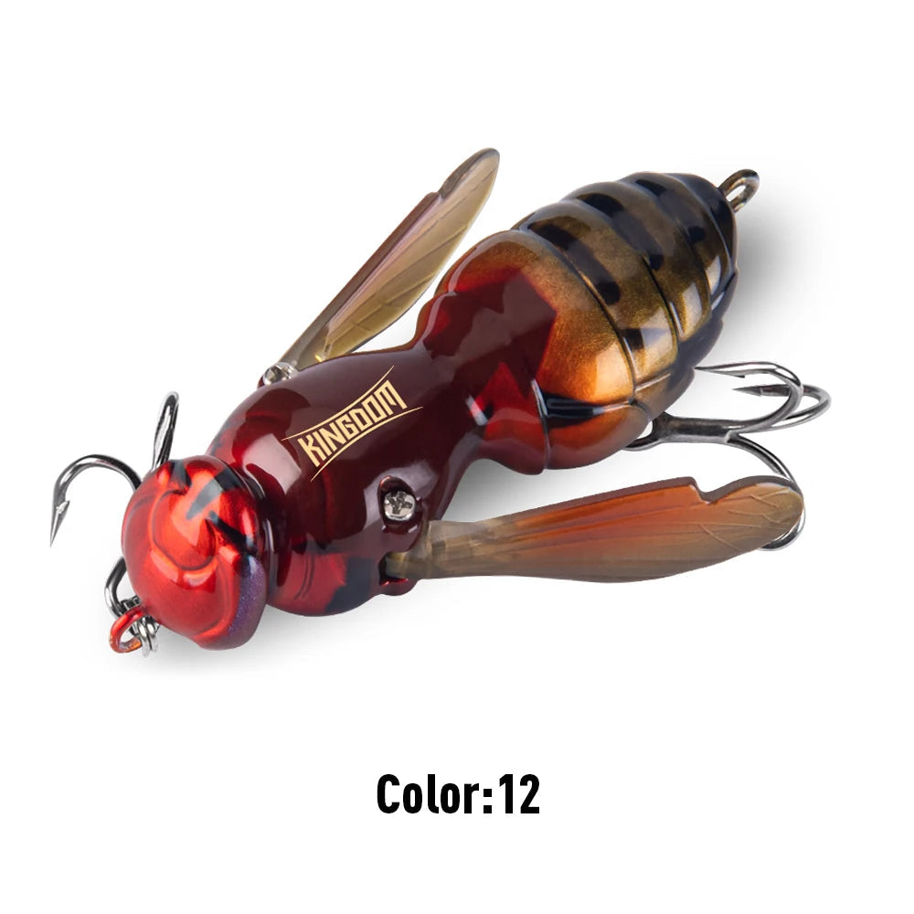Wasp Crawl Bait - 4.2g & 6.6g Floating Insect Bionic Swimbaits for Fishing