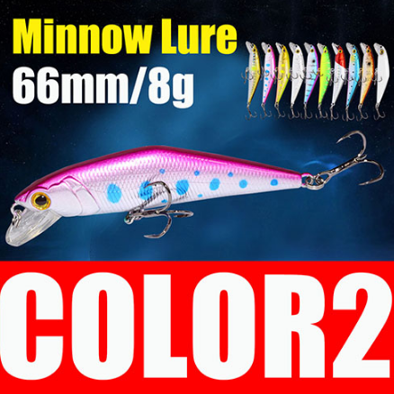Bass Wobblers Trout Fishing Lure - 66mm/8g Minnow Hard Baits