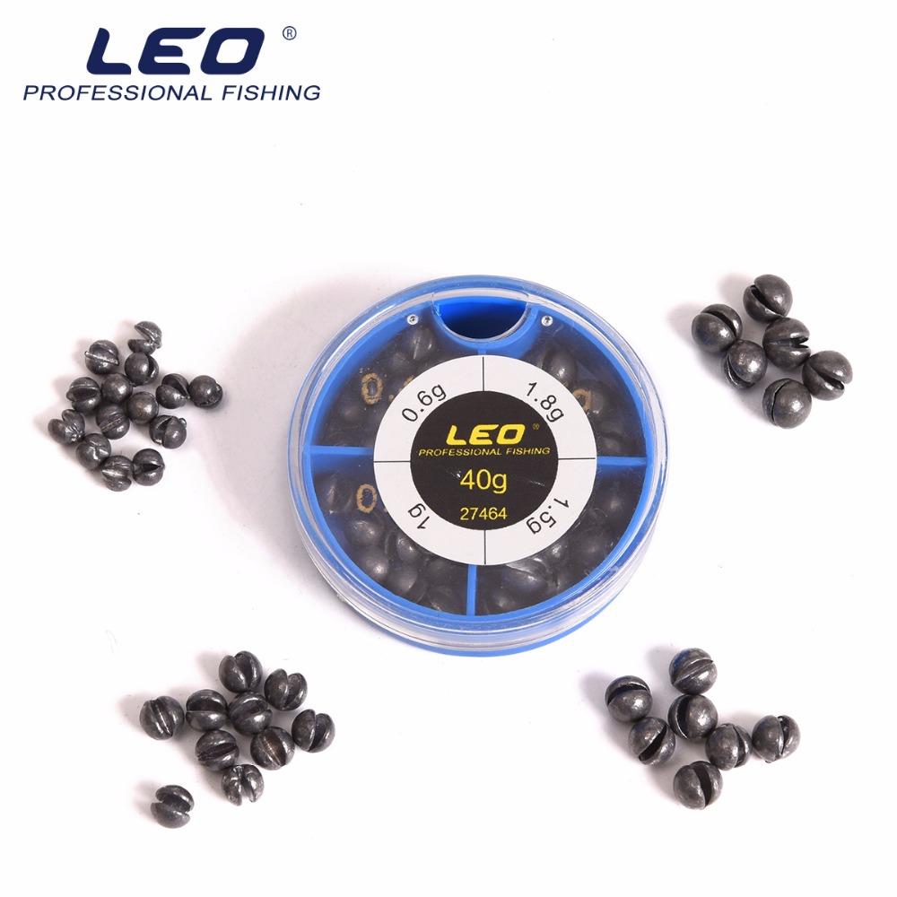 LEO Mini Round Fishing Lead Weights Set - 4 Sizes (0.6g, 1g, 1.5g, 1.8g)