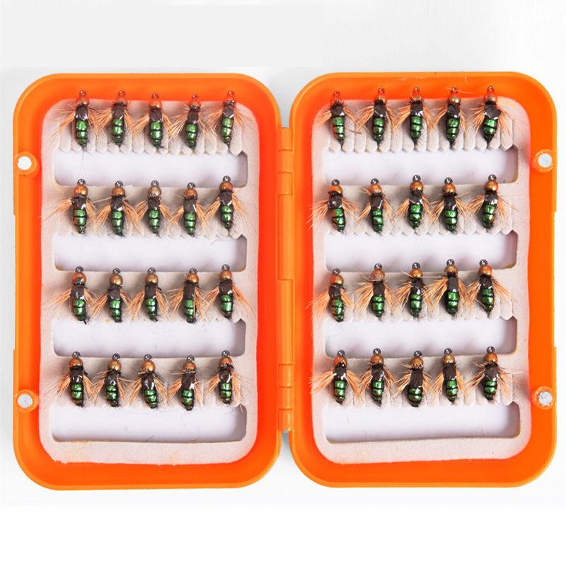 40pcs Fly Fishing Flies and High Carbon Steel Hooks for Trout Fishing