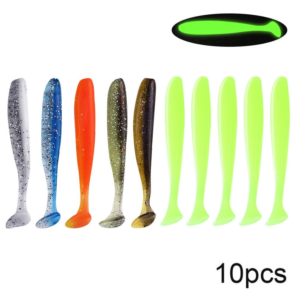 10pcs Soft Lures Silicone Bait 7cm for Sea Fishing
