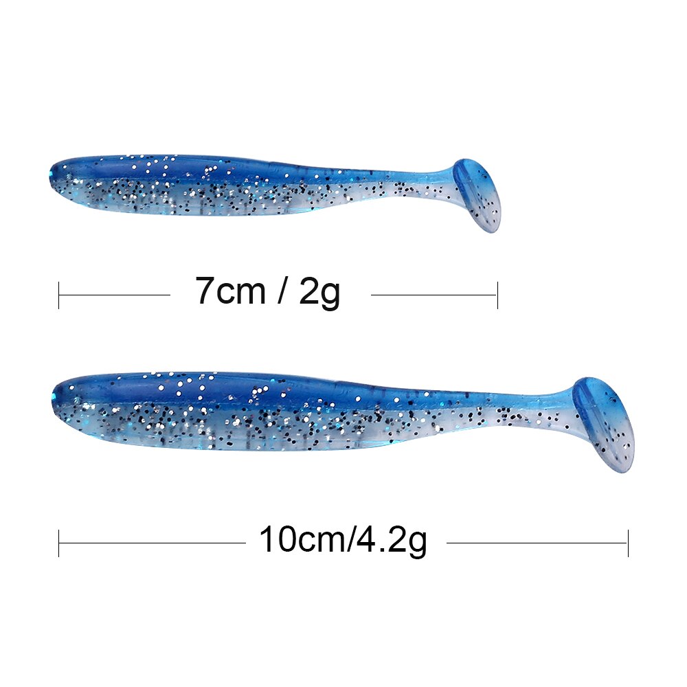 10pcs Soft Lures Silicone Bait 7cm for Sea Fishing