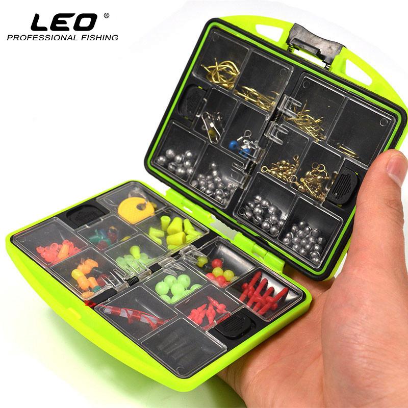100 Pcs Fly Fishing Accessories Box - Hooks, Sinkers, Swivels & Connectors