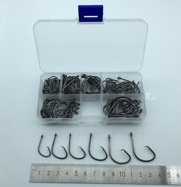 120pcs Fishing Hooks Set - Octopus Circle Hooks with Storage Box