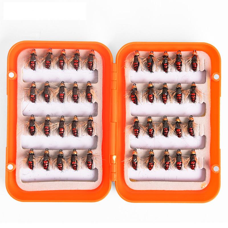 40pcs Fly Fishing Flies and High Carbon Steel Hooks for Trout Fishing