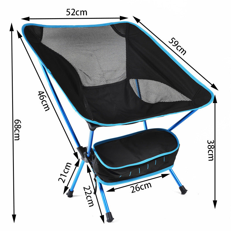 Travel Ultralight Folding Chair - Superhard High Load Outdoor Camping, Beach & Picnic Seat