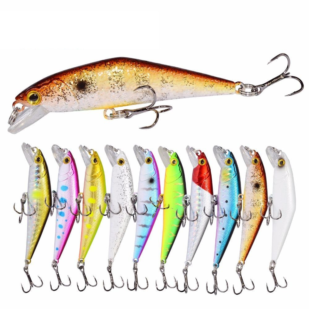 Bass Wobblers Trout Fishing Lure - 66mm/8g Minnow Hard Baits