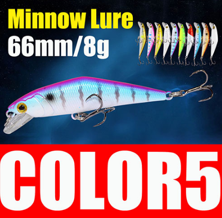 Bass Wobblers Trout Fishing Lure - 66mm/8g Minnow Hard Baits