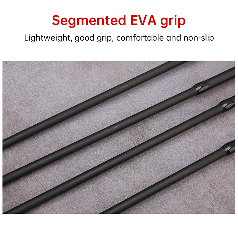 1.5 - 2.4M Telescopic Carbon Fishing Rod with Wooden Handle - Rotary Baitcasting (8 - 25g)