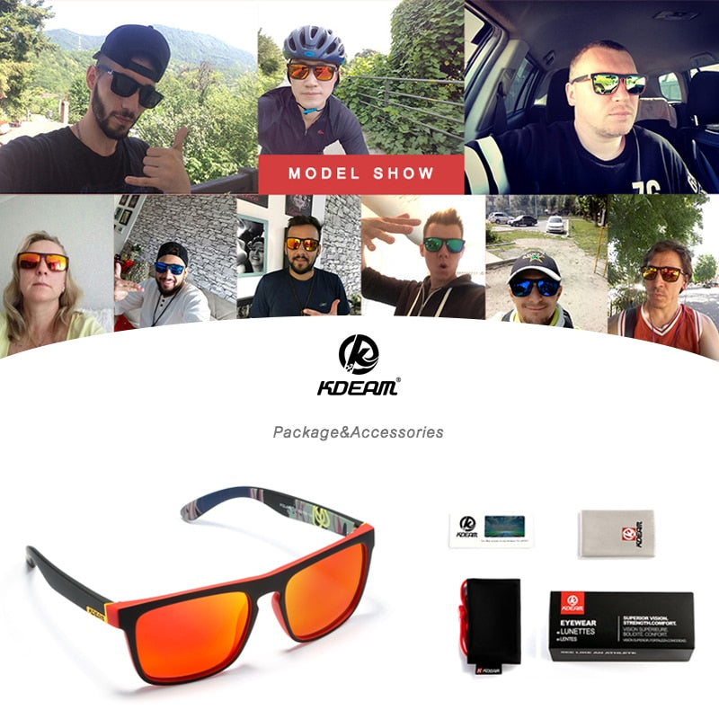 Polarized Sunglasses for Men - Classic All-Fit Design with Brand Box