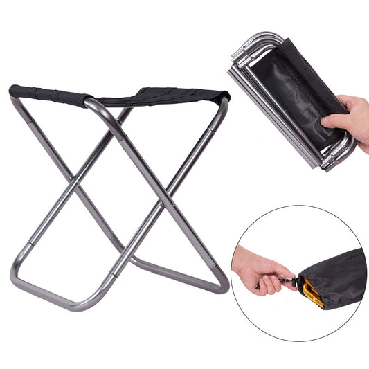 Portable Aluminum Folding Stool Chair for Fishing and Camping