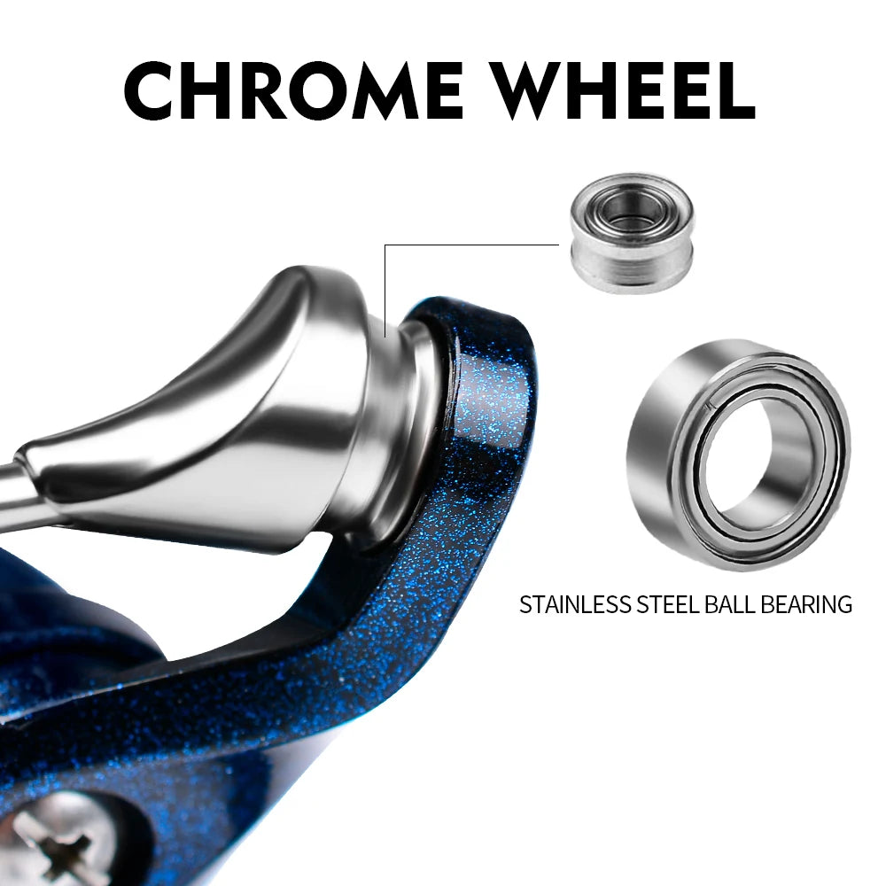 1pc Metal Spinning Wheel with 5.2:1 Speed Ratio – Ideal for Sea Fishing