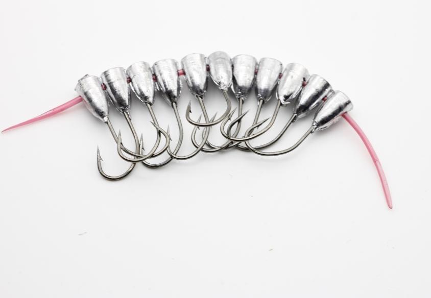 10pcs/bag Overturned Hook Lead Fishing Hooks - Premium Quality for Anglers