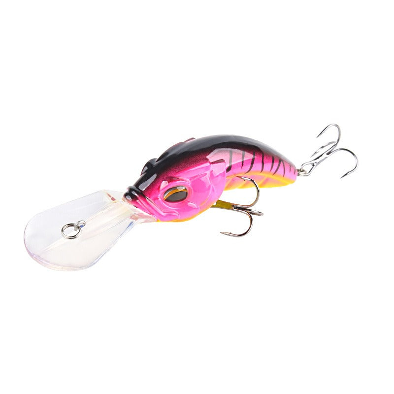 Wide Tongue Deep Dive ABS Rock Mino 10.4cm 14.5g - Enhanced Three Hook Simulated Bait