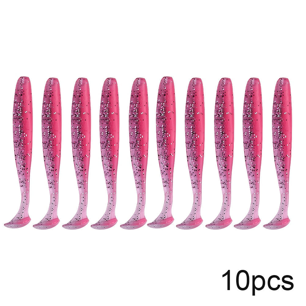 10pcs Soft Lures Silicone Bait 7cm for Sea Fishing