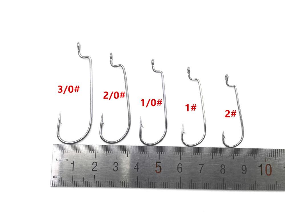 100pcs/box 2#-3/0# 5 Size Jig Head Hook - Ideal for Fishing Enthusiasts