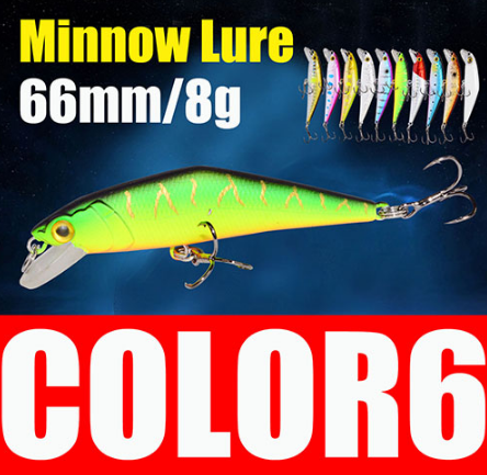 Bass Wobblers Trout Fishing Lure - 66mm/8g Minnow Hard Baits