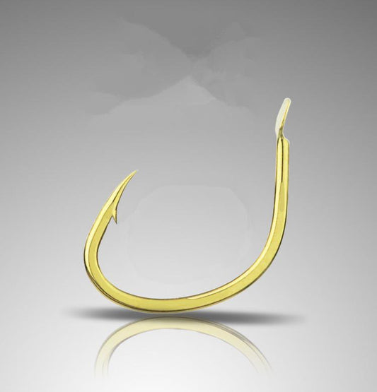 30pcs/box Gold Color Wide Belly Fishing Hooks (Sizes 6#-12#) - Super Sharp Barbed
