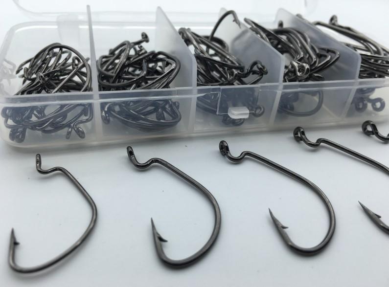 Rompin 100pcs High Carbon Steel Fishing Hooks – Assorted Sizes for All Anglers