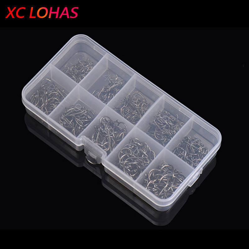 600PCS High Carbon Steel Barbed Circle Fishing Hooks (Sizes 3#-12#)