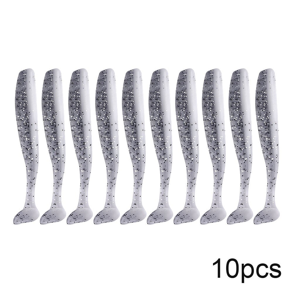 10pcs Soft Lures Silicone Bait 7cm for Sea Fishing