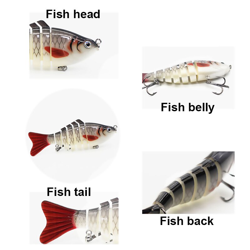 Multi Jointed Fishing Lure - 10cm Sinking Crankbait for Anglers