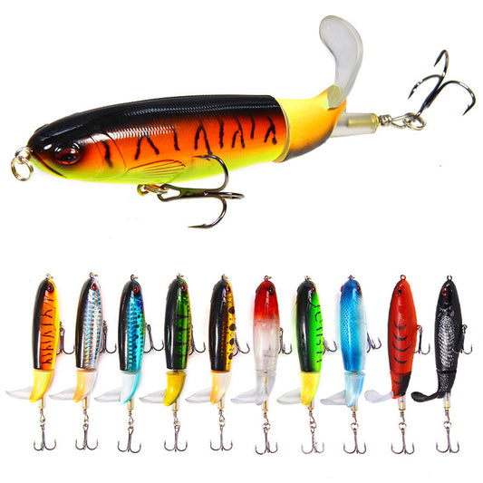 Luya Bait Propeller Tractor Bait - 15g 11cm Floating Pencil Wave Climbing Lure for Topwater Fishing