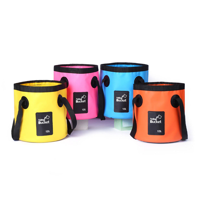 Portable Waterproof Fishing and Camping Bucket Bag - Foldable PVC Water Storage