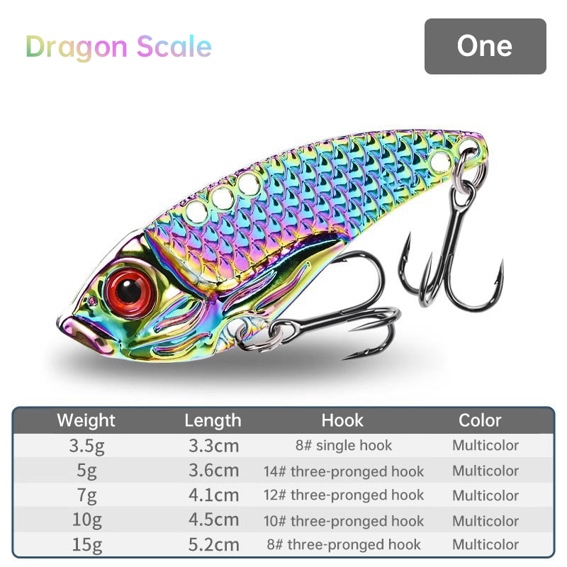 1PCS Rattlesnake Iron Jig VIB Fishing Lure – 3.5g to 15g for Predatory Fish