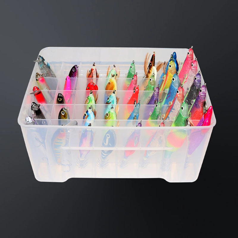 40 Grids Fishing Tackle Box – Durable Plastic Storage for Lures & Hooks