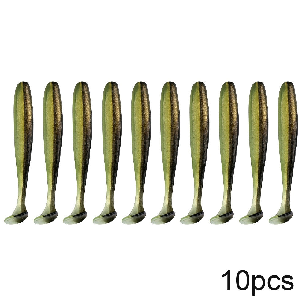 10pcs Soft Lures Silicone Bait 7cm for Sea Fishing