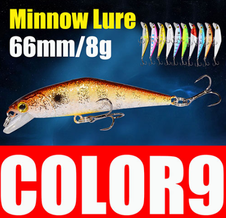 Bass Wobblers Trout Fishing Lure - 66mm/8g Minnow Hard Baits