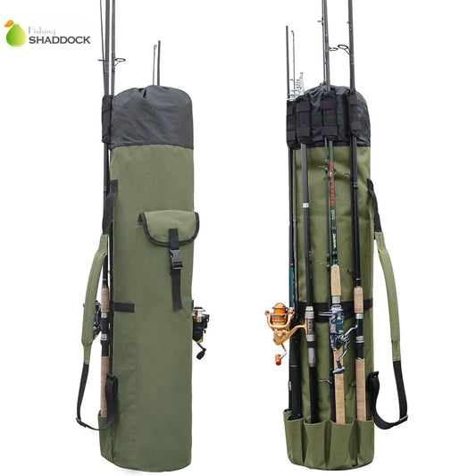 Portable Multifunction Nylon Fishing Bag - Rod & Tackle Storage Case