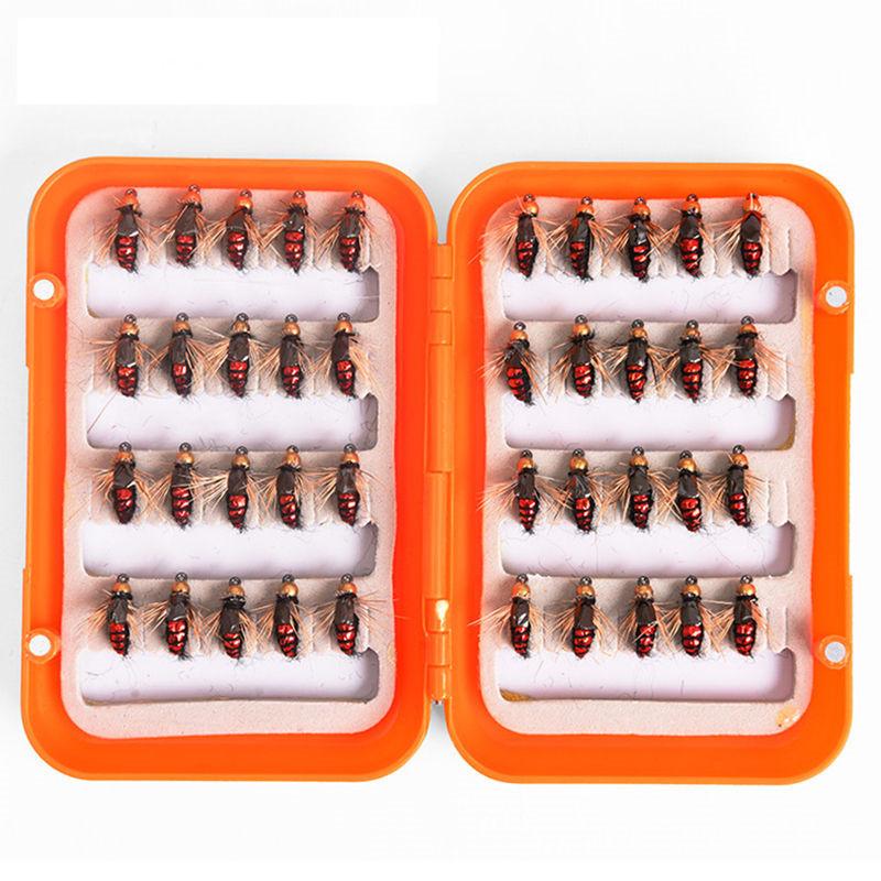 40pcs Fly Fishing Flies and High Carbon Steel Hooks for Trout Fishing