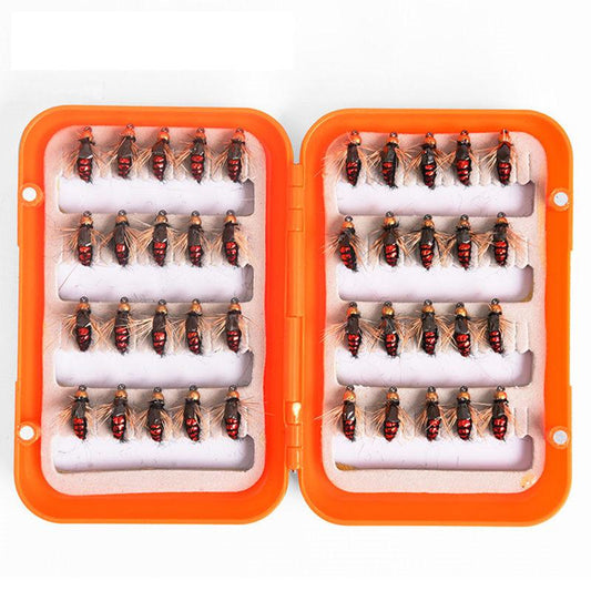 40pcs Fly Fishing Flies and High Carbon Steel Hooks for Trout Fishing