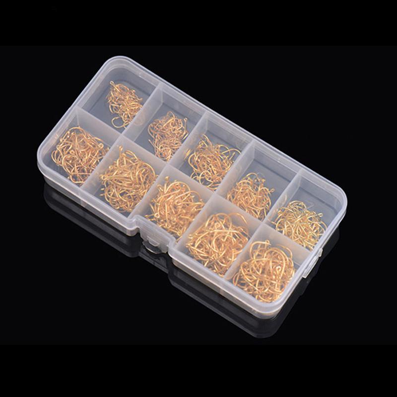 600PCS High Carbon Steel Barbed Circle Fishing Hooks (Sizes 3#-12#)