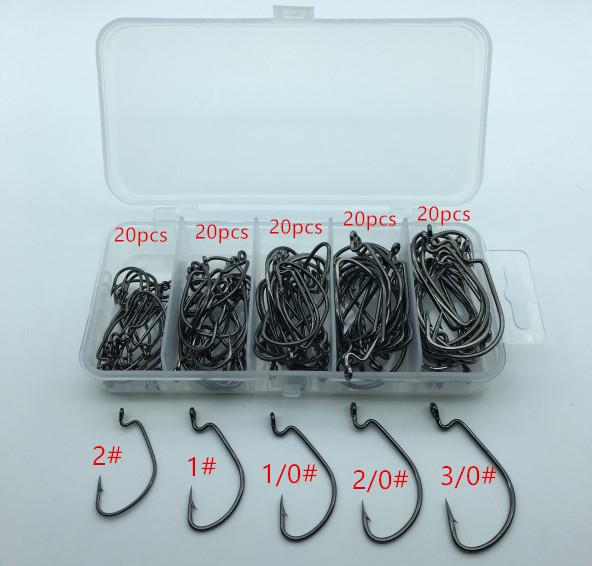 Rompin 100pcs High Carbon Steel Fishing Hooks – Assorted Sizes for All Anglers