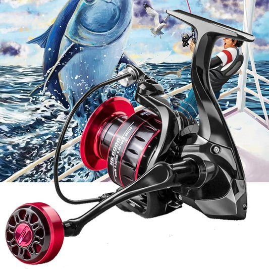 High-Performance Fishing Reels 1000-7000 with Metal Spool and 8kg Drag Power