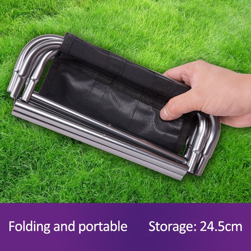 Portable Aluminum Folding Stool Chair for Fishing and Camping