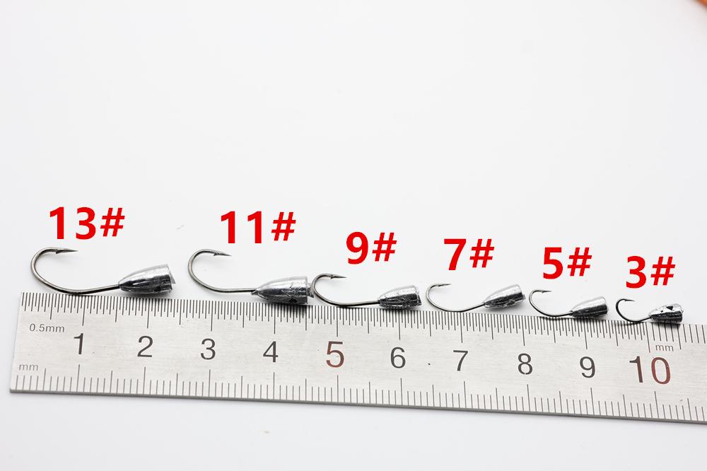 10pcs/bag Overturned Hook Lead Fishing Hooks - Premium Quality for Anglers