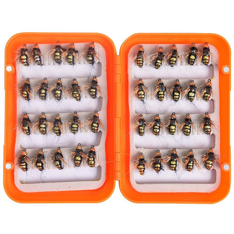 40pcs Fly Fishing Flies and High Carbon Steel Hooks for Trout Fishing