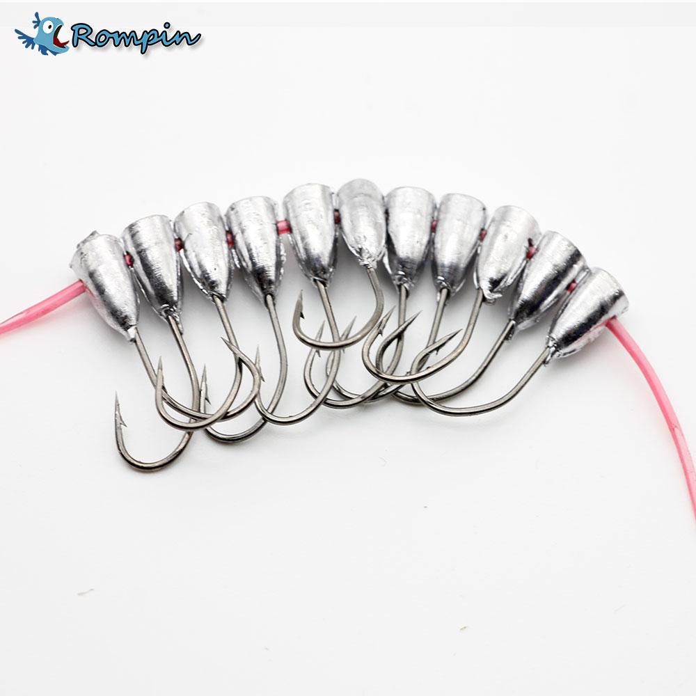 10pcs/bag Overturned Hook Lead Fishing Hooks - Premium Quality for Anglers