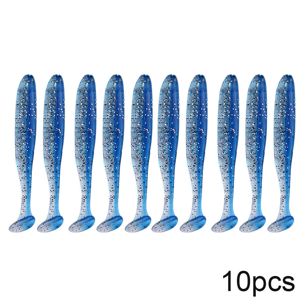 10pcs Soft Lures Silicone Bait 7cm for Sea Fishing