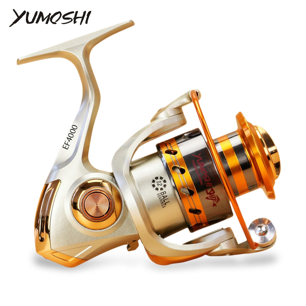 Metal Spool Spinning Fishing Reel with 12-Ball Bearings